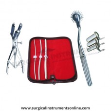 Hegar uterine dilator 3 pieces set,3-4, 5-6, 9-10,wartenberg pinwheel, mathieu speculum, collin 3pcs
